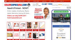 Desktop Screenshot of colorcopiesusa.com